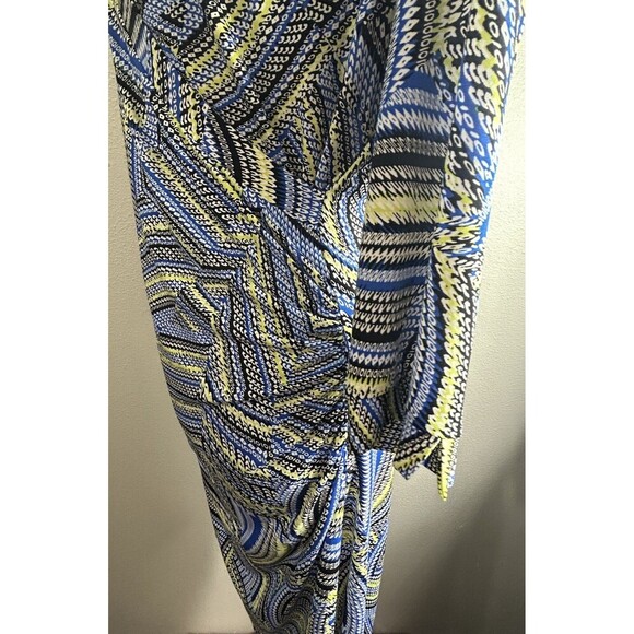 Laundry by Shelli Segal Faux Wrap Bodycon Geo Print Stretch Dress Size Large - Picture 4 of 10